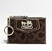Coach Signature Madison Skinny Coin Case Bag with Key Chain 43252 Brown