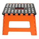 Kikkerland EZ Fold Short Step Stool, Orange