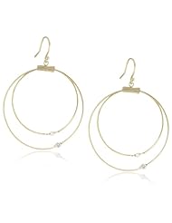 Shaesby "Cypress" 14k Yellow Gold Inner Circle Hoop Earrings