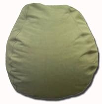 Denim Bean Bag Chair in Green Sage