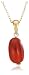 14k Yellow Gold Carnelian Bead Drop Necklace, 16"