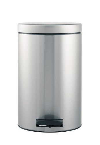 Brabantia Matte Steel Finger Print Proof Pedal Bin, 12-Liter
