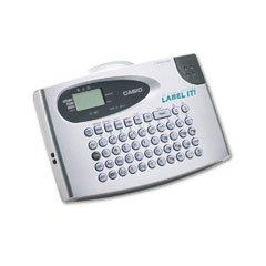 Compact Label Printer, LCD Display, Blue, Sold as 1 each