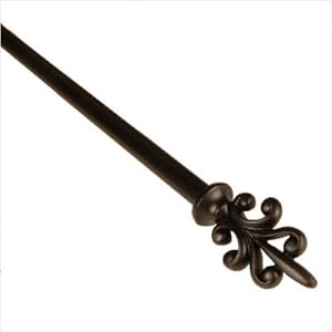 BCL DRAPERY HARDWARE FLEUR-DE-LIS CURTAIN ROD