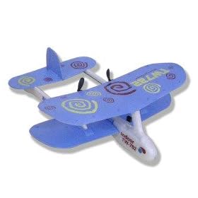 Remote Control flying micro indoor biplane - Blue