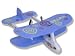 Remote Control flying micro indoor biplane - Blue