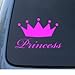 PRINCESS - Queen Crown Tiara - Car, Truck, Notebook, Vinyl Decal Sticker #1041 | Vinyl Color: Pink