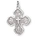 Jewelry : Sterling Silver Four Way Cross and 24-inch Chain