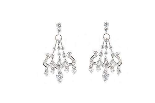 Sterling Silver Cubic Zirconia Heirloom Chandelier Earrings by Crislu