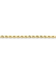14k Yellow Gold 22in 4mm D/C Rope with Lobster Clasp Necklace Chain