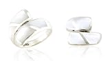 White Mother of Pearl Ring Sterling Silver