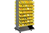 16 Shelf Bench Rack With 128 Bins 4 Inch Wide