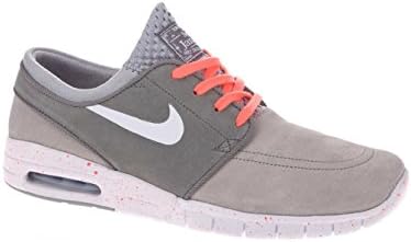 Nike Men's Stefan Janoski Max L Wolf Grey/White/Cl Grey/Ht Lv Skate Shoe 10.5 Men US