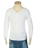 Girls V-Neck 3/4 Sleeve Lightweight Sweater
