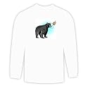 Long Sleeve T-shirt with bees, honey, bear, hive, black