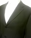New Men's 100% Wool Three Button Black Tone Dress Suit