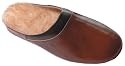Lamo Sheepskin Australia Sheepskin Monaco Scuff Mens Shoes Suede Slippers Moccasins Brown