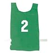 Nylon Pinnies Numbered, Green - Sports Exercise Equipment - Dozen
