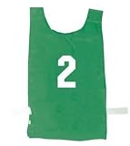 Nylon Pinnies Numbered, Green - Sports Exercise Equipment - Dozen
