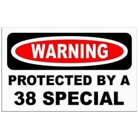 WARNING PROTECTED BY A 38 SPECIAL Long Sleeve T-Shirt (Various Colors Available)