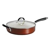 Tramontina Style Ceramica 01 Porcelain Enamel 11 in. Covered Deep Skillet