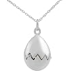 Sterling Silver Movable Dinosaur Egg Pendant