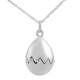 Sterling Silver Movable Dinosaur Egg Pendant