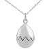 Sterling Silver Movable Dinosaur Egg Pendant
