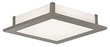 IMAGE OF Eglo 86238A Auriga 1 Light Wall/Ceiling Light Fixture, Nickel/Frosted Opal