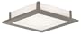 Eglo 86238A Auriga 1 Light Wall/Ceiling Light Fixture, Nickel/Frosted Opal