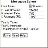 Mortgage Solver for Palm OS 5