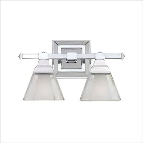 Sea Gull Lighting 44385BLE-05 Stockholm Two-Light Vanity Bath Fixture, Chrome Finish with... by Sea Gull Lighting