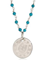 Emily and Ashley Turquoise Chain Necklace with Horseshoe Charm