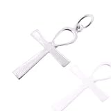 925 Sterling Silver Jewelry, Ankh Cross Charm, Adjustable Fit, Plus Free Special Gift Pouch