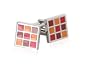 European Enamel Red, Orange, and Brown Square Cufflinks in Rhodium Silver Setting