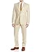 Gino Valentino Men's Modern Fit Two Button Two Piece Linen Suit
