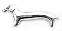 Long Sterling Silver Dachshund Weiner Dog Pin Brooch