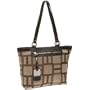 Nine West Vegas Signs Large Shopper Handbag/Purse ~ Khaki/Dk Brown In Color
