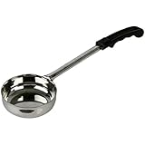Excellante Portion Controllers Cooking Spoon, 1 Piece Mold,6 oz, Black Handle