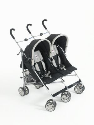 Meribel Twin Pushchair In Black Picture