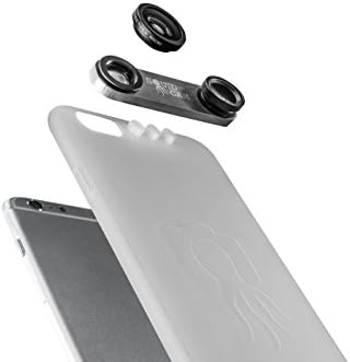squidcam - Iphone large size 6plus 6s Plus 5.5" screen - Lens Fisheye Macro Wide Angle Iphone Lens Case - 180 Degree Fisheye Lens + 15x Macro Lens (Extreme Closeup) and 0.67x Wide-angle Lens + 10x Macro Lens (Closeup) for Iphone 6 Plus - Great Quality Glass and Aluminum Lens - 4 in 1 Lens System Iphone Camera Lens Kit Fisheye Lens for Iphone 6plus Lenses