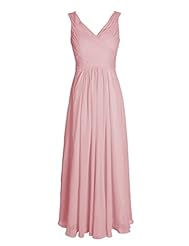 Junior V-neck Chiffon Evening Dress/Bridesmaid Dress/Prom Dress/Wedding Party Dress 