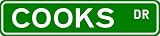 COOKS Street Name Sign ~ Family Lastname Sign ~ Gameroom, Basement, Garage Sign