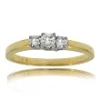 14KT 2Tone Gold Anniversary Ring Diamond Three Stone