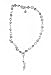 Anklet - A60 - Sized to Fit - Swarovski (tm) Crystal Beads ~ Tanzanite (Purply Blue) with Mule Shoe Charm