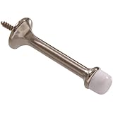 The Hillman Group The Hillman Group 852929 3 In. Rigid Door Stop - Standard Type - Satin Nickel 2-Pack