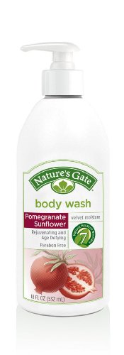 Nature's Gate Pomegranate Sunflower Velvet Moisture Body Wash , 18-Ounce Bottles (Pack of 2)
