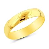 10K Yellow Gold 4mm Lady's Wedding Band Ring