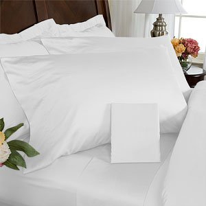 ELEGANCE Egyptian Cotton 600 Thread Count 8 – PC Solid Sheet and Duvet Cover Set White – Full