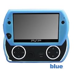 ブルー■在庫アリ　即納■PSPgoシリコンケース